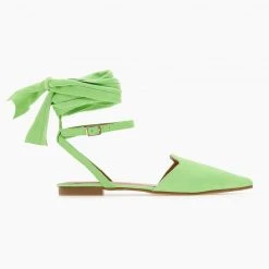 The Fashion Project Μπαλαρίνες Suede με Lace Up δέσιμο - Λαχανί 10 The Fashion Project Μπαλαρίνες Suede με Lace Up δέσιμο - Λαχανί -Γόβες Εκπτώσεις mpalarines suede me lace up desimo 103386 g1w4