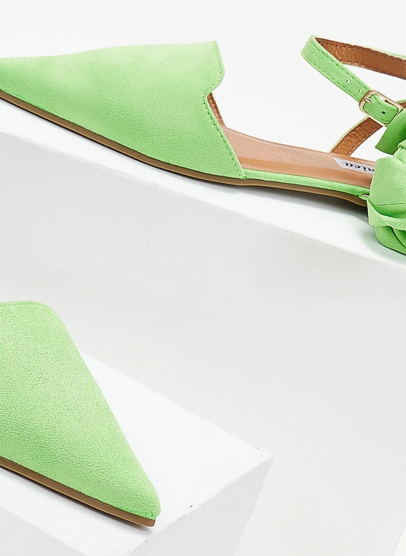 The Fashion Project Μπαλαρίνες Suede με Lace Up δέσιμο - Λαχανί 7 The Fashion Project Μπαλαρίνες Suede με Lace Up δέσιμο - Λαχανί - Image 7