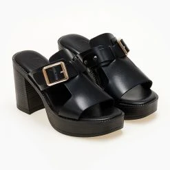 Mules δερμάτινα με ανοίγματα στη φάσα Tfp - Μαύρο -Γόβες Εκπτώσεις mules dermatina tfp me anoigmata sti fasa 104515 zpxl