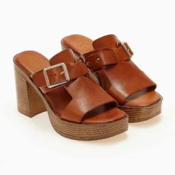 Mules δερμάτινα με ανοίγματα στη φάσα Tfp - Ταμπά -Γόβες Εκπτώσεις mules dermatina tfp me anoigmata sti fasa 104516 gd5h