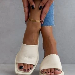 Mules δερμάτινα με χαμηλό τακούνι Estil - Ζαχαρί