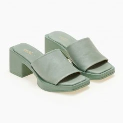 Mules δερμάτινα με χαμηλό τακούνι Estil - Μέντα -Γόβες Εκπτώσεις mules estil dermatina me xamilo takouni 104493 sdg2