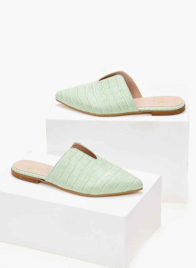Mules κλειστά κροκό με άνοιγμα Estil - Μέντα 5 Mules κλειστά κροκό με άνοιγμα Estil - Μέντα - Image 5