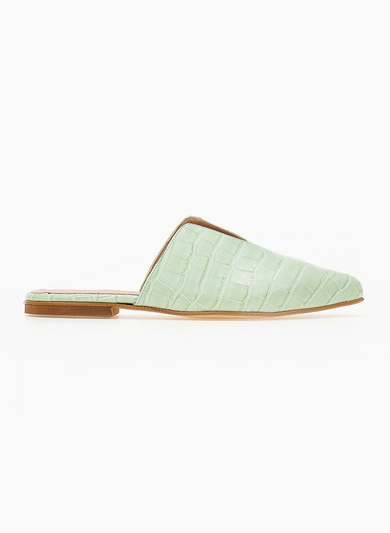 Mules κλειστά κροκό με άνοιγμα Estil - Μέντα 2 Mules κλειστά κροκό με άνοιγμα Estil - Μέντα - Image 2