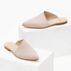 Mules με ασύμμετρο σχέδιο Estil - Nude -Γόβες Εκπτώσεις mules estil me asummetro sxedio 102842 s5g5