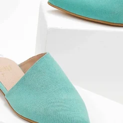Mules με ασύμμετρο σχέδιο Estil - Μέντα -Γόβες Εκπτώσεις mules estil me asummetro sxedio 102844 xetg