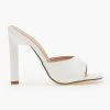 The Fashion Project Mules καρέ με γυαλιστερό τακούνι - Λευκό