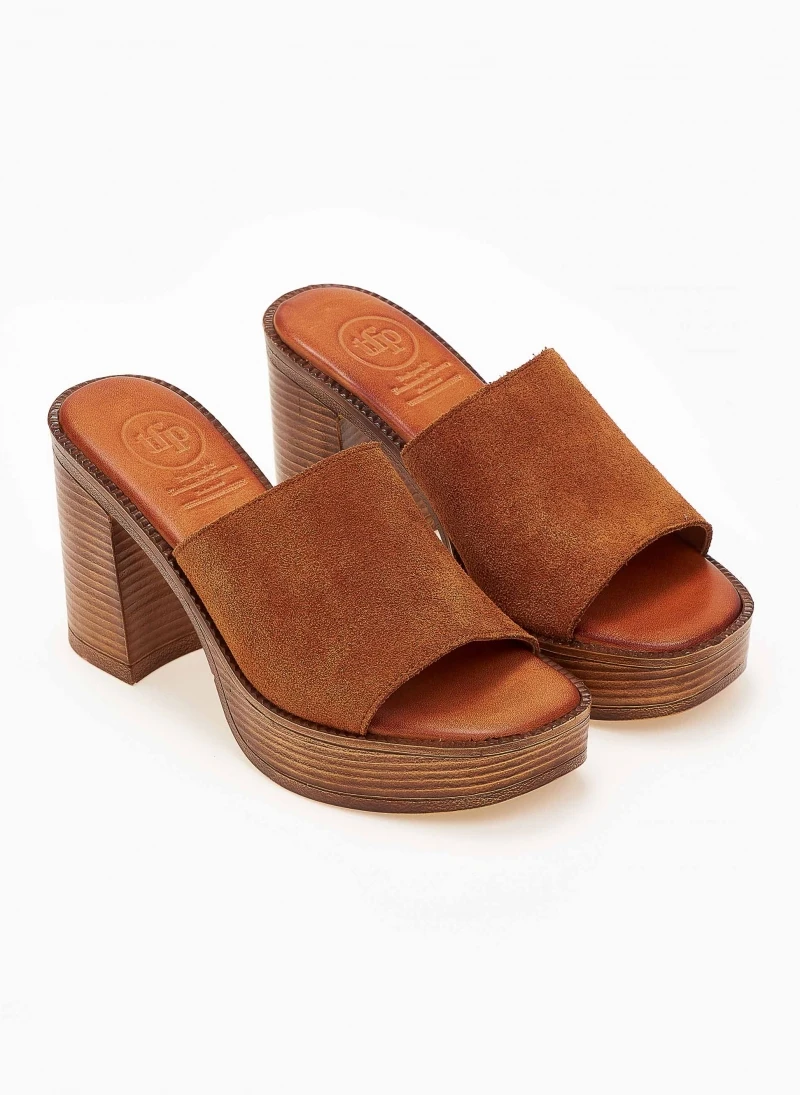 Mules καστόρινα με φαρδιά φάσα Tfp - Ταμπά 6 Mules καστόρινα με φαρδιά φάσα Tfp - Ταμπά - Image 6