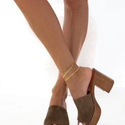 Mules καστόρινα με φαρδιά φάσα Tfp - Λαδί 13 Mules καστόρινα με φαρδιά φάσα Tfp - Λαδί -Γόβες Εκπτώσεις mules kastorina tfp me fardia fasa 101693 rsr6