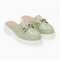 Mules λουστρίνι Estil με μεγάλα τρουκς - Πράσινο -Γόβες Εκπτώσεις mules loustrini estil me megala trouks 102857 idgt