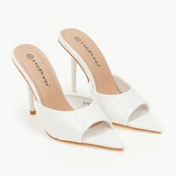 The Fashion Project Mules λουστρίνι κροκό με άνοιγμα - Λευκό 7 The Fashion Project Mules λουστρίνι κροκό με άνοιγμα - Λευκό -Γόβες Εκπτώσεις mules loustrini kroko me anoigma 99999 509g