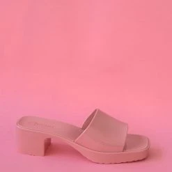The Fashion Project Mules σε καρέ γραμμή - Ροζ