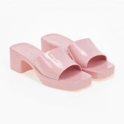 The Fashion Project Mules σε καρέ γραμμή - Ροζ -Γόβες Εκπτώσεις mules loustrini se kare grammi 101087 cda7