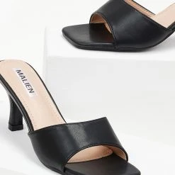 The Fashion Project Mules με φαρδιά φάσα - Μαύρο -Γόβες Εκπτώσεις mules me fardia fasa 99889 0ssk