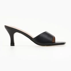 The Fashion Project Mules με φαρδιά φάσα - Μαύρο