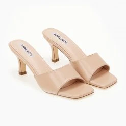 The Fashion Project Mules με φαρδιά φάσα - Μπεζ -Γόβες Εκπτώσεις mules me fardia fasa 99890 o8pr