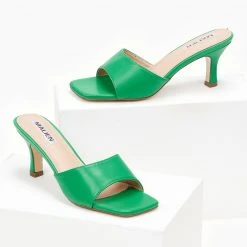 The Fashion Project Mules με φαρδιά φάσα - Πράσινο -Γόβες Εκπτώσεις mules me fardia fasa 99891 thkv