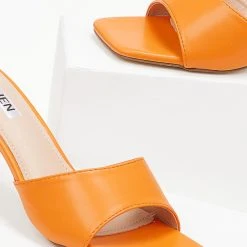 The Fashion Project Mules με φαρδιά φάσα - Πορτοκαλί -Γόβες Εκπτώσεις mules me fardia fasa 99894 z5b3