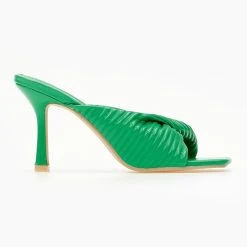 The Fashion Project Mules με καπιτονέ σχέδιο - Πράσινο