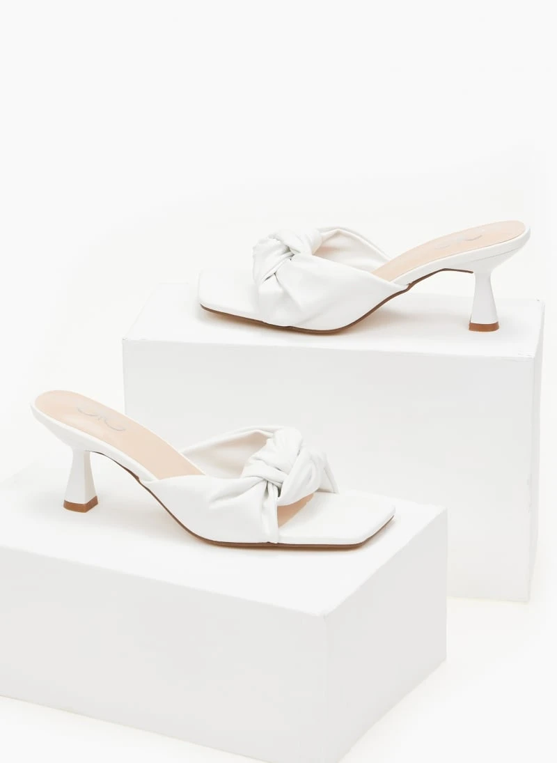 The Fashion Project Mules με κόμπο - Λευκό 3 The Fashion Project Mules με κόμπο - Λευκό - Image 3