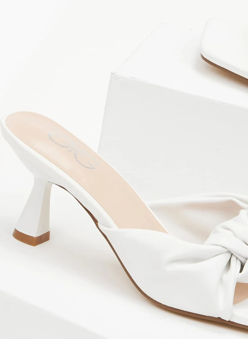 The Fashion Project Mules με κόμπο - Λευκό 5 The Fashion Project Mules με κόμπο - Λευκό - Image 5