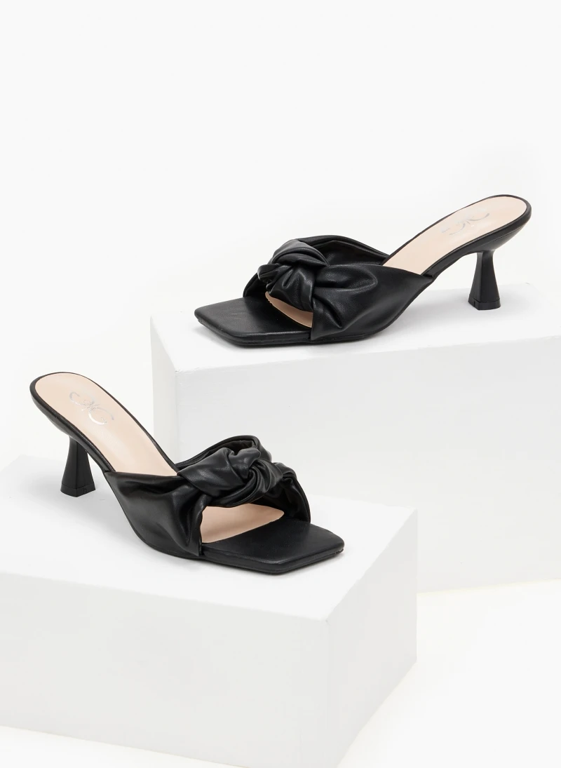 The Fashion Project Mules με κόμπο - Μαύρο 2 The Fashion Project Mules με κόμπο - Μαύρο - Image 2