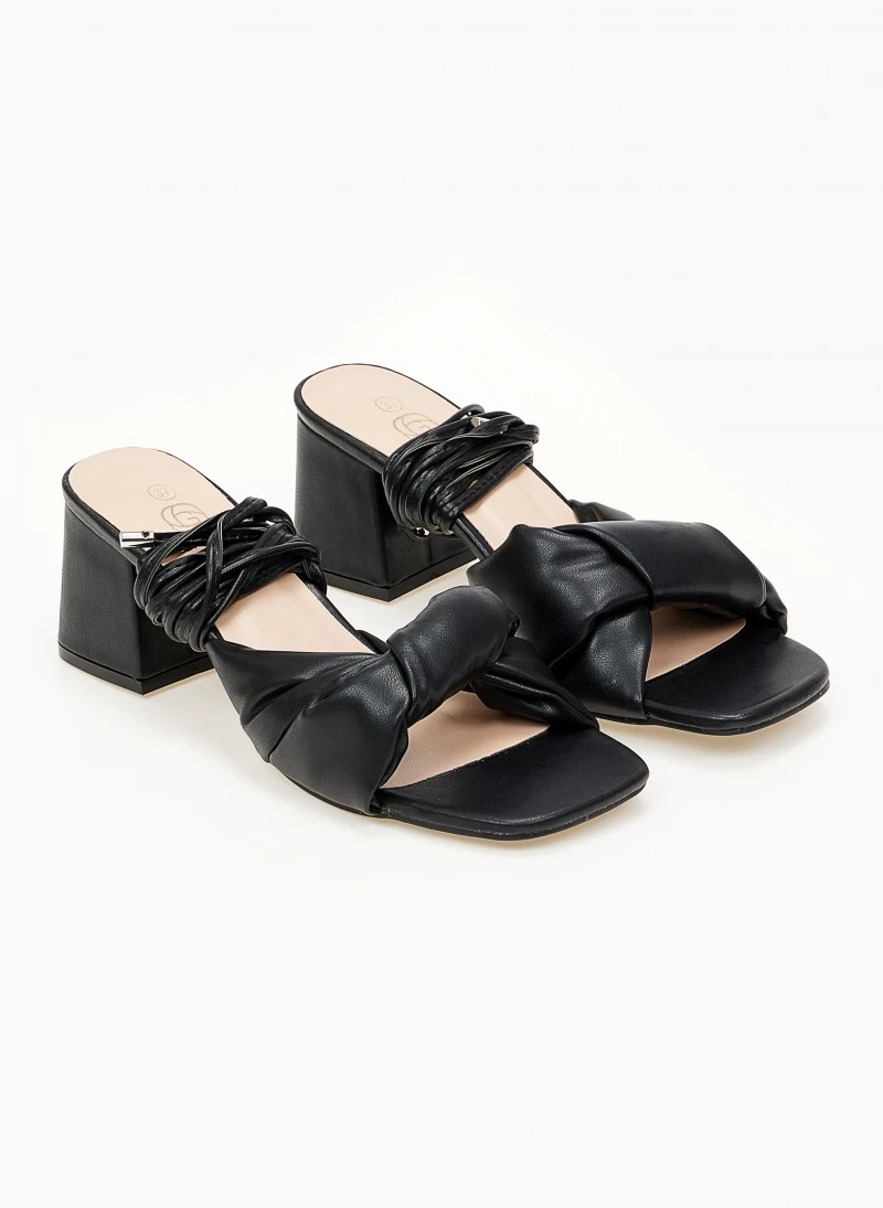 The Fashion Project Πέδιλα με λεπτά κορδόνια - Μαύρο 4 The Fashion Project Πέδιλα με λεπτά κορδόνια - Μαύρο - Image 4