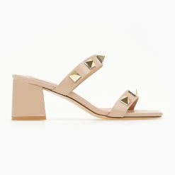 The Fashion Project Mules με λεπτά λουράκια και τρουκς - Μπεζ