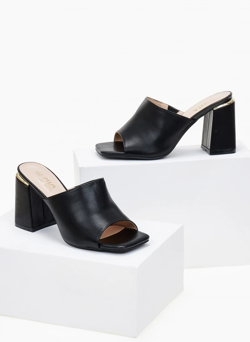 The Fashion Project Mules με μεταλλική λεπτομέρεια - Μαύρο 6 The Fashion Project Mules με μεταλλική λεπτομέρεια - Μαύρο - Image 6