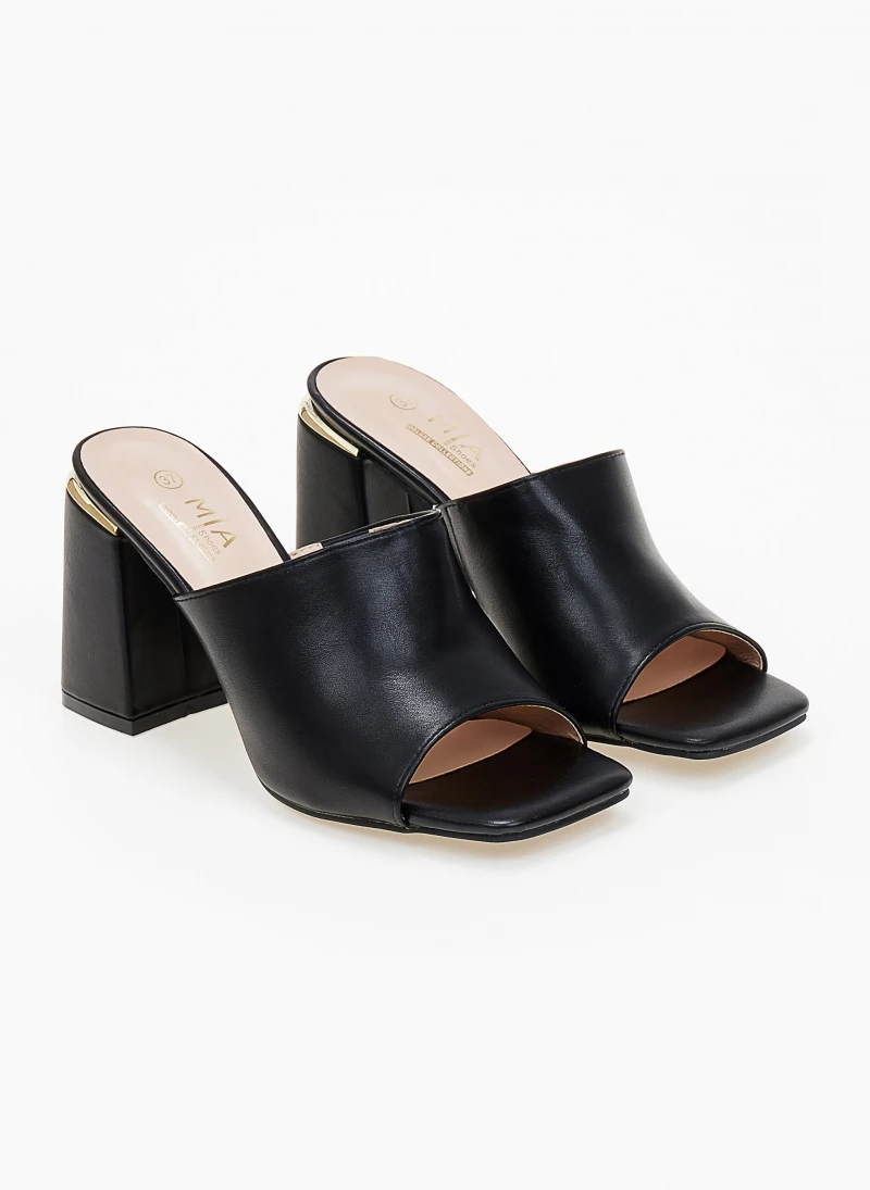 The Fashion Project Mules με μεταλλική λεπτομέρεια - Μαύρο 3 The Fashion Project Mules με μεταλλική λεπτομέρεια - Μαύρο - Image 3