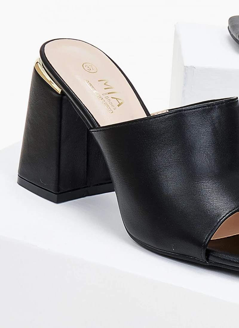 The Fashion Project Mules με μεταλλική λεπτομέρεια - Μαύρο 5 The Fashion Project Mules με μεταλλική λεπτομέρεια - Μαύρο - Image 5