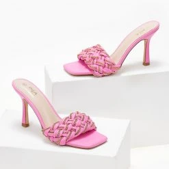 The Fashion Project Mules με πλεκτό σχέδιο και αλυσίδες - Φούξια 9 The Fashion Project Mules με πλεκτό σχέδιο και αλυσίδες - Φούξια -Γόβες Εκπτώσεις mules me plekto sxedio kai alusides 103610 mynk