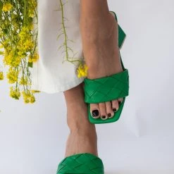 The Fashion Project Mules με πλεκτό σχέδιο στη φάσα - Πράσινο 9 The Fashion Project Mules με πλεκτό σχέδιο στη φάσα - Πράσινο -Γόβες Εκπτώσεις mules me plekto sxedio sti fasa 100840 5m1k