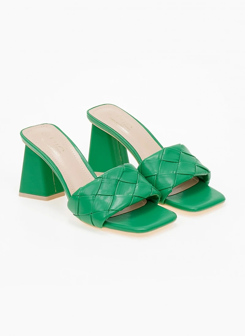 The Fashion Project Mules με πλεκτό σχέδιο στη φάσα - Πράσινο 3 The Fashion Project Mules με πλεκτό σχέδιο στη φάσα - Πράσινο - Image 3