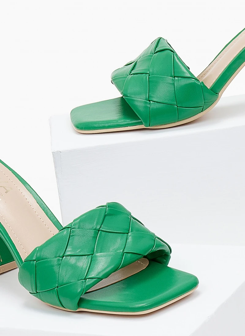 The Fashion Project Mules με πλεκτό σχέδιο στη φάσα - Πράσινο 5 The Fashion Project Mules με πλεκτό σχέδιο στη φάσα - Πράσινο - Image 5