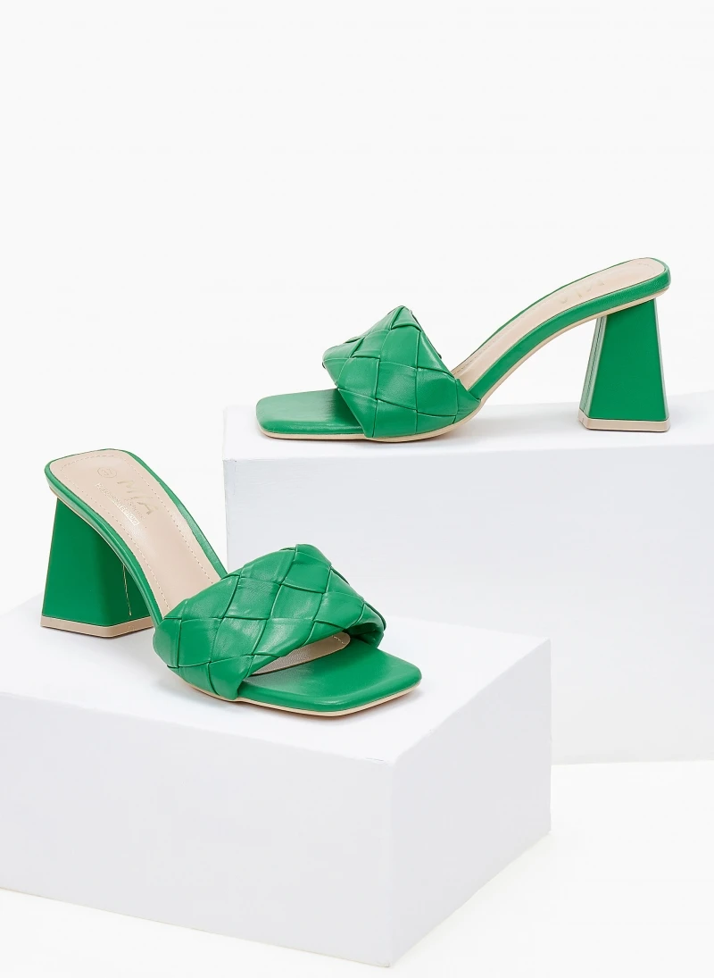 The Fashion Project Mules με πλεκτό σχέδιο στη φάσα - Πράσινο 6 The Fashion Project Mules με πλεκτό σχέδιο στη φάσα - Πράσινο - Image 6