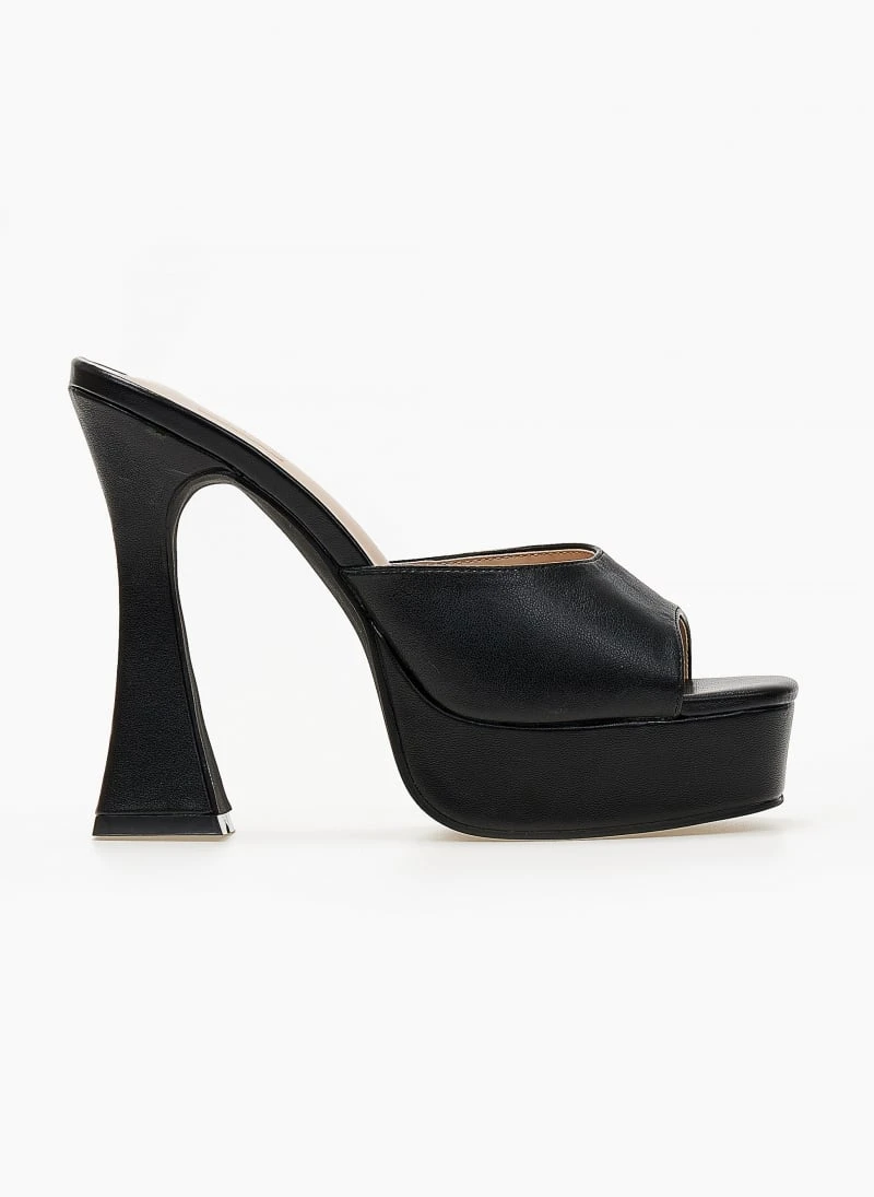 The Fashion Project Mules με τακούνι καμπάνα - Μαύρο 2 The Fashion Project Mules με τακούνι καμπάνα - Μαύρο - Image 2