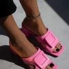 The Fashion Project Mules με τετράγωνη αγκράφα - Φούξια