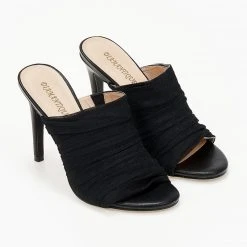 The Fashion Project Mules με τούλι - Μαύρο -Γόβες Εκπτώσεις mules me touli 103833 w9t3