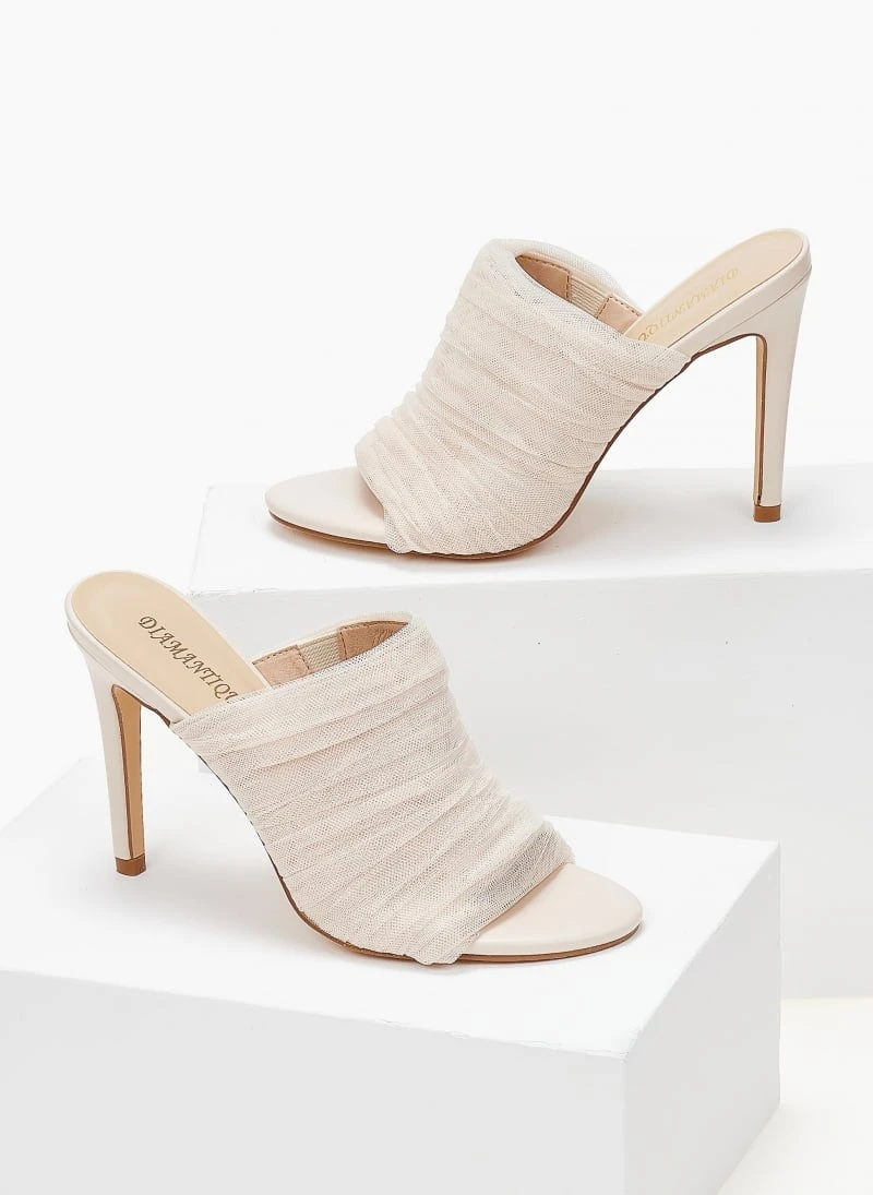 The Fashion Project Mules με τούλι - Μπεζ 5 The Fashion Project Mules με τούλι - Μπεζ - Image 5