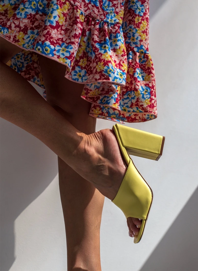 The Fashion Project Mules με χοντρό τακούνι - Κίτρινο 7 The Fashion Project Mules με χοντρό τακούνι - Κίτρινο - Image 7