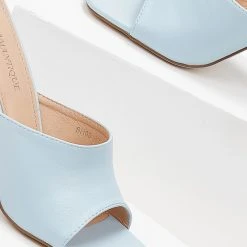 The Fashion Project Mules με χοντρό τακούνι - Γαλάζιο -Γόβες Εκπτώσεις mules me xontro takouni 102628 wkwu