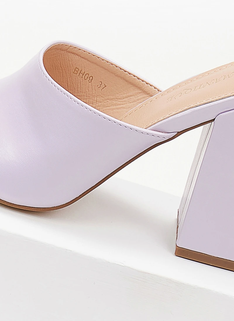 The Fashion Project Mules με χοντρό τακούνι - Λιλά 5 The Fashion Project Mules με χοντρό τακούνι - Λιλά - Image 5