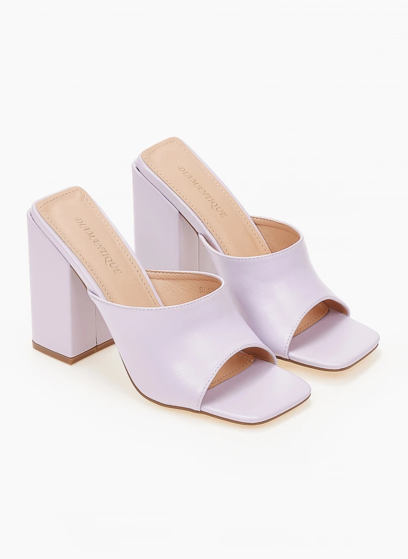 The Fashion Project Mules με χοντρό τακούνι - Λιλά 6 The Fashion Project Mules με χοντρό τακούνι - Λιλά - Image 6