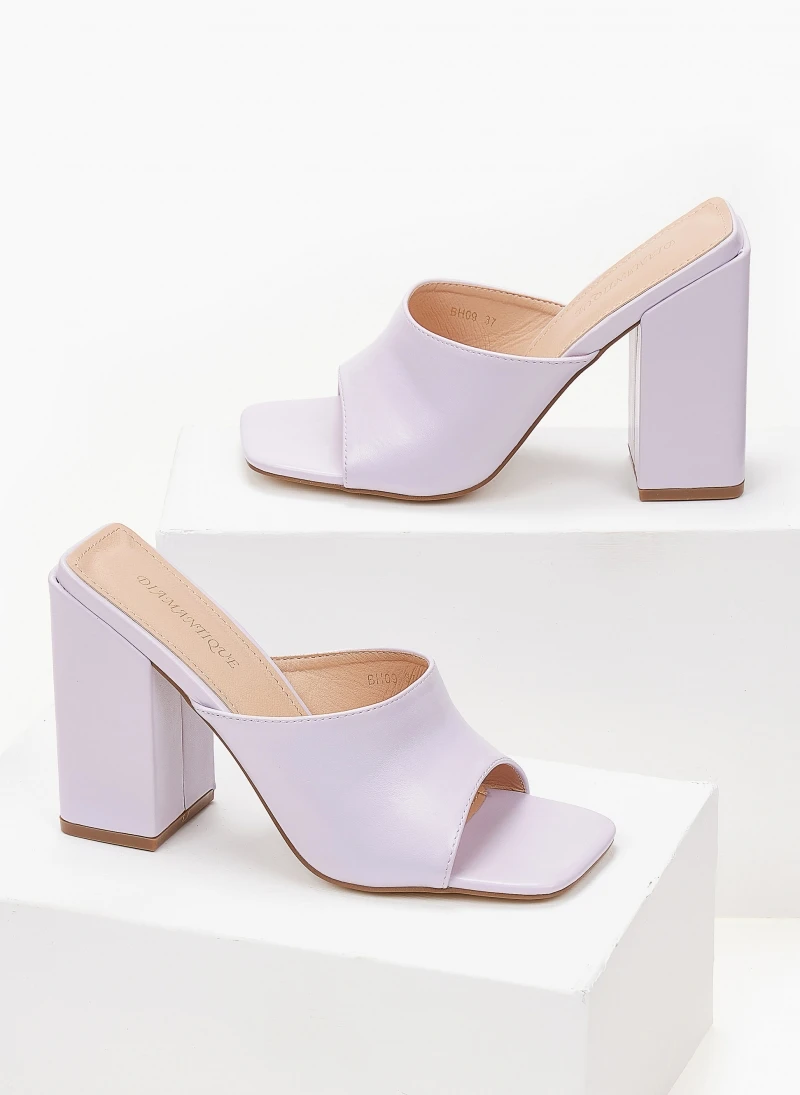 The Fashion Project Mules με χοντρό τακούνι - Λιλά 3 The Fashion Project Mules με χοντρό τακούνι - Λιλά - Image 3