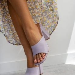 The Fashion Project Mules με χοντρό τακούνι - Λιλά