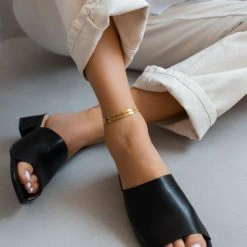 The Fashion Project Mules με χωστή φάσα - Μαύρο -Γόβες Εκπτώσεις mules me xwsti fasa 100026 2j1h