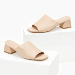 The Fashion Project Mules με χωστή φάσα - Μπεζ -Γόβες Εκπτώσεις mules me xwsti fasa 100027 aano