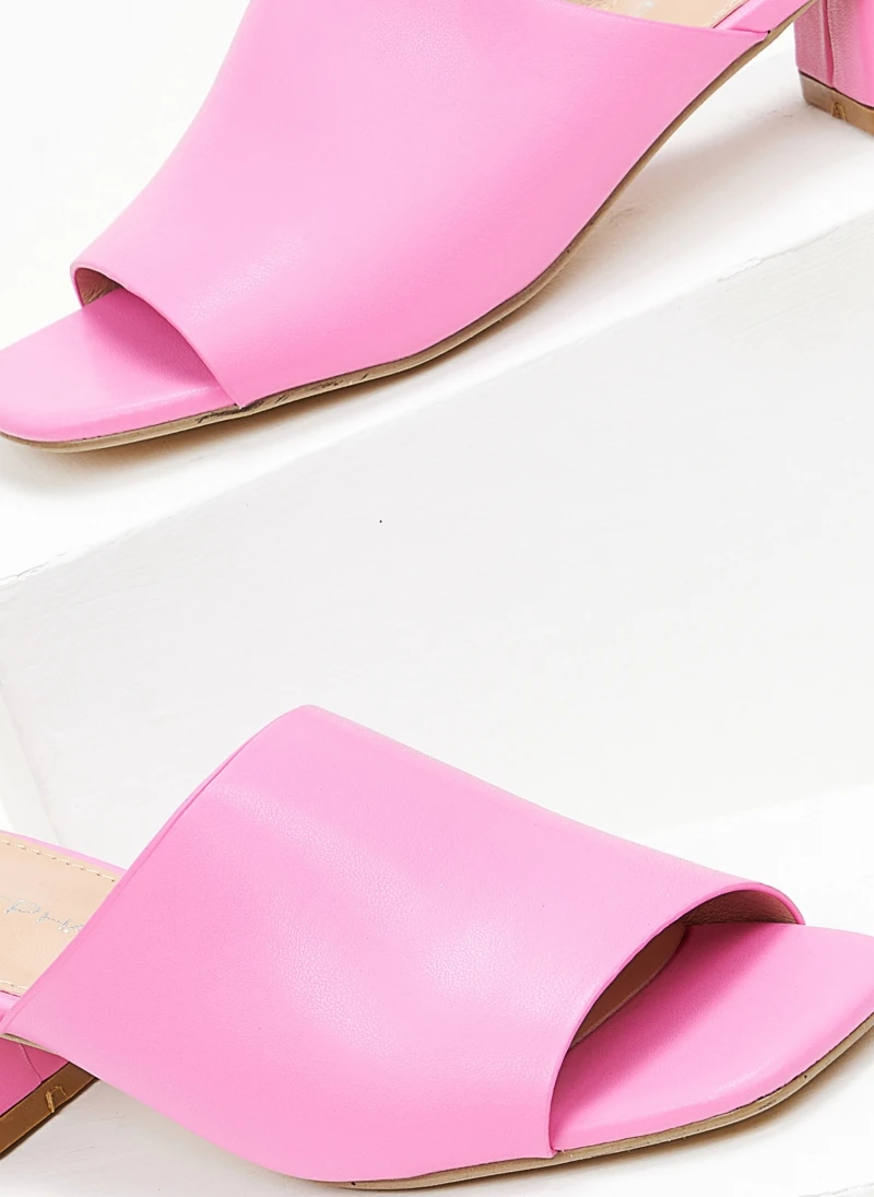 The Fashion Project Mules με χωστή φάσα - Φούξια 6 The Fashion Project Mules με χωστή φάσα - Φούξια - Image 6