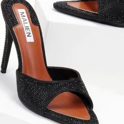 The Fashion Project Mules μυτερά με Strass - Μαύρο
